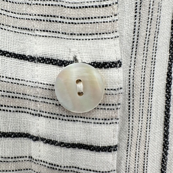 Ali Miles Tunic Top Shirt Size XL Button Up Linen 3/4 Sleeve Coastal Resort Boho - Picture 7 of 16